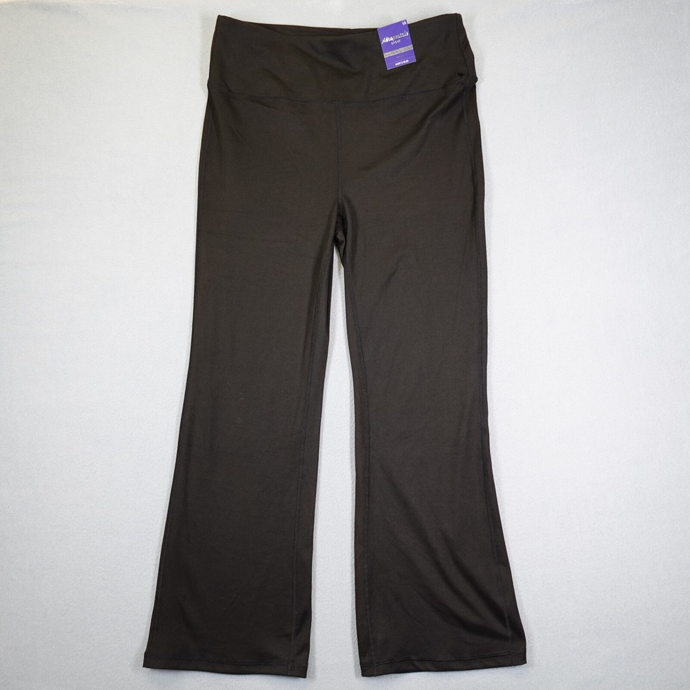 Aeropostale Yoga Pant Women 1X Black Performance Sport Flare Leg Activewear